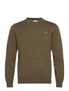 Classic Cotton C-Neck Khaki GANT