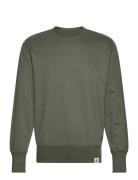 Woven Tab Crew Neck Green Calvin Klein Jeans