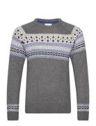 Heritage Jaqcuard Raglan Sweat Grey Lindbergh