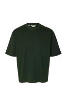 Slmlooseoscar Ss O-Neck Tee Noos Khaki Selected