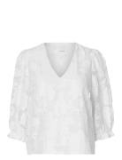 Slfcathi-Sadie 3/4 Top Ff White Selected