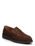 Slmblake Suede Penny Loafer Brown Selected