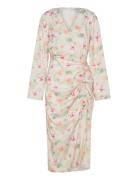 Drawstring L/S Midi Dress Patterned Bubbleroom