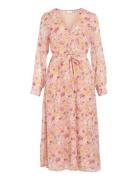 Vifalia V-Neck L/S Midi Dress - Noos/Oc Pink Vila