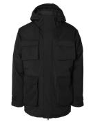Slhron Parka Black Selected