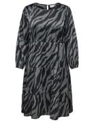 Carzorra L/S O-Neck Dress Wvn Black ONLY Carmakoma