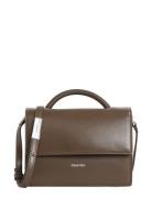 Ck Linn Top Handle Crossbody Beige Calvin Klein