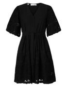 Slfdahlia Ss Short Broderi Dress Noos Black Selected