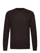Jprblubarkley Knit Crew Neck Ch Ln Brown Jack & J S