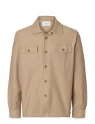 Slmoliver Sweat Overshirt Noos Beige Selected