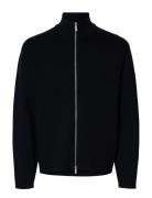 Slmteller Fn Zip Cardigan Noos Black Selected