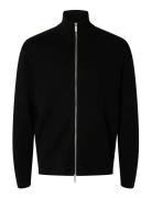 Slmteller Fn Zip Cardigan Noos Black Selected