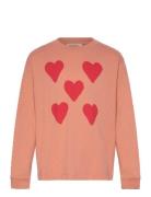 Hearts  Dof Lonf Sleeve T-Shirt Red THE ANIMALS OBSERVATORY