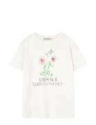 Flowers White Rooster T-Shirt White THE ANIMALS OBSERVATORY