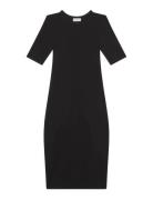 Hs 1X1 Refined Cotton Rib Midi D Black Calvin Klein Jeans