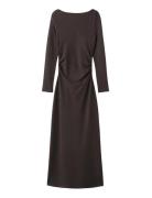 Fitted Sweater Dress Brown Mango