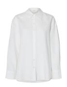 Slwcleo Over Linen Blend Shirt Noos White Selected