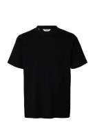 Slmspencer Rib Ss O-Neck Tee Noos Black Selected