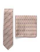 Floral Tie & Pocket Square Set White Portia 1924