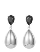 Destiny Drop Earring Black/Silver Black Bud To Rose