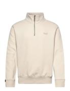 Essential Logo Half Zip Cream Superdry