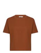 Slwessential Ss Boxy Tee Noos Orange Selected