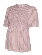 Mlida 2/4 Smock Wo Top Pink Mamalicious