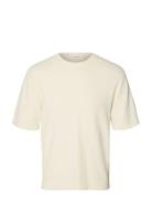 Slmhenry Ss Knit Structure Tee Cream Selected