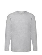 Valueweight Long Sleeve T Grey Fruit Of The Loom