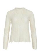 Vicarrie L/S Lace Top Cream Vila