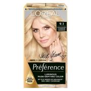 L'Oréal Paris Préférence 9.1 Viking Light Ash Blonde Permanent Ha