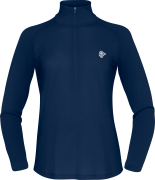 Norrøna Women's Femund pureUll Zip Neck Indigo Night