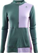 Aclima WarmWool Hoodsweater with Zip Woman North Atlantic/Purple Rose/...