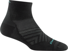 Darn Tough Women's Run Quarter No Cushion Ultra-Lightweight Sock Black