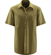 Haglöfs Men's Curious Hemp Short-Sleeve Shirt Olive Green