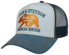 Stetson Men's Trucker Cap Bear Blue Fish Print