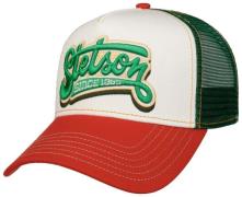 Stetson Men's Trucker Cap Lettering Red/Offwhite