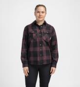 Aclima Women's ReBorn Woolshirt Check Dark Grey/Bordeaux