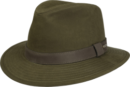 Stetson Waxed Traveller Cloth Hat Olive