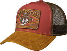 Stetson Cowboy Skull Trucker Cap Cognac