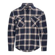 Urberg Men's Two Pocket Flanell Shirt Blue Nights/deep Lichen Green