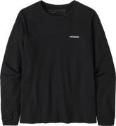 Patagonia Women's Long-Sleeved P-6 Logo Responsibili-Tee Black