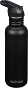 Klean Kanteen Classic 800 ml (W/ Flip Seal Sport Cap and Straw) Black