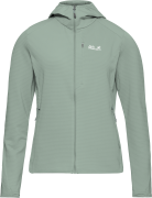 Jack Wolfskin Women's Litestride Hooded Full Zip Green Zinnia
