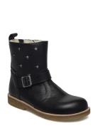 Boots - Flat - With Zipper Bootsit Nauhalliset Saapikkaat Black ANGULU...