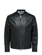 Slharchive Classic Leather Jkt Noos Nahkatakki Black Selected Homme