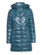 Essential Recycled Padded Coat Topattu Pitkä Takki Blue Calvin Klein