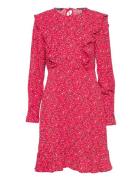 Ruffled Hem Mini Dress Lyhyt Mekko Pink Scotch & Soda