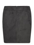 Vmdonnadina Fauxsuede Short Skirt Noos Lyhyt Hame Black Vero Moda
