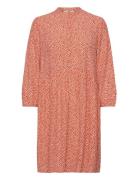 Woven Midi Dress With All-Over Pattern Lyhyt Mekko Orange Esprit Casua...